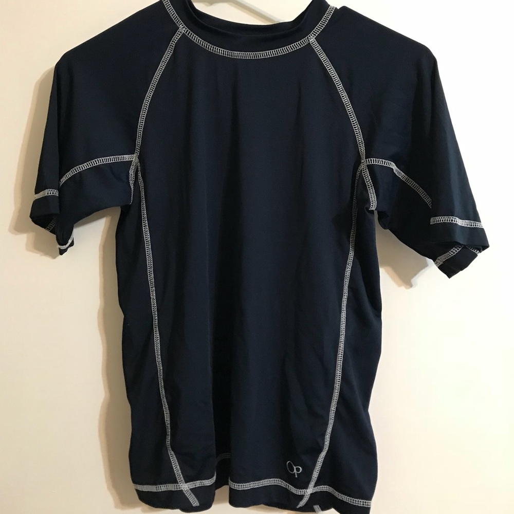 OP Short Sleeve Rash Guard Sim Shirt Boys Sz L